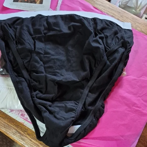 Breezies Women's Panties Set - Black, White, Tan - Picture 3 of 7